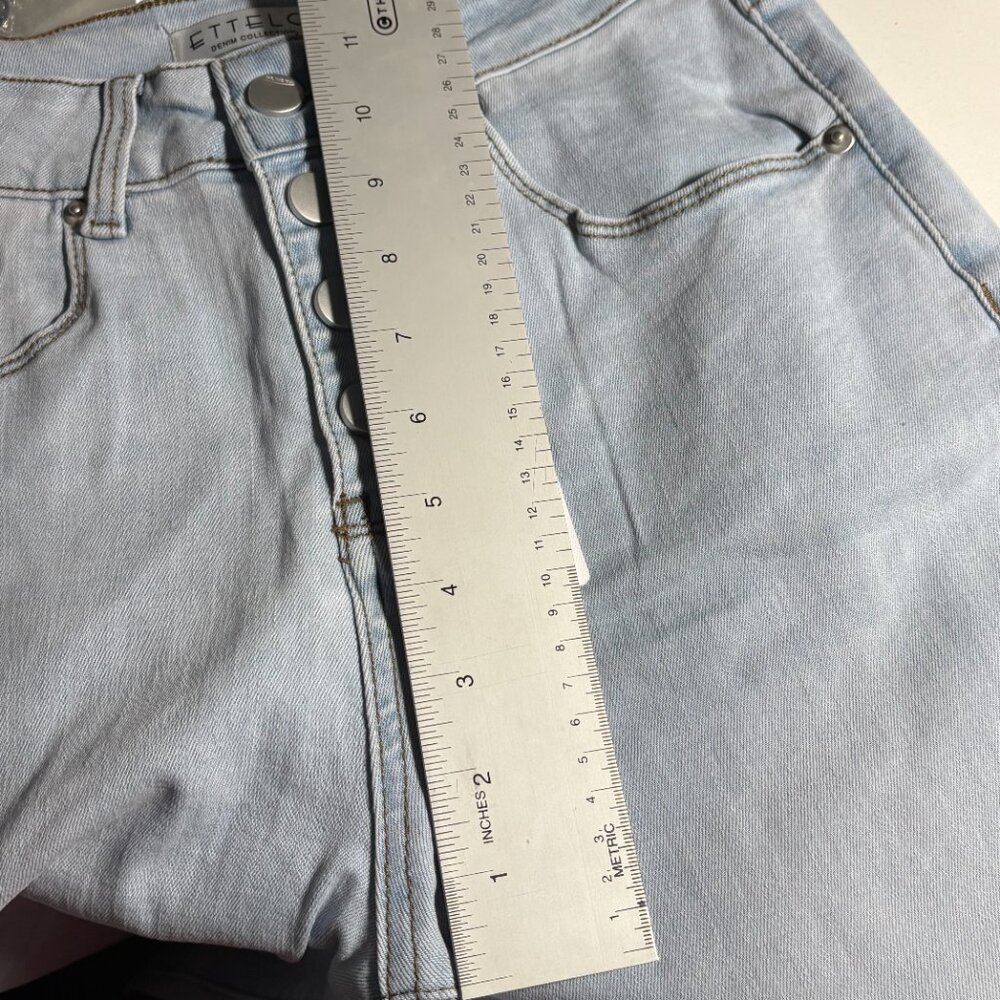 ETTELO Light Blue High Rise Straight Leg Jeans (04) - Picture 10 of 11
